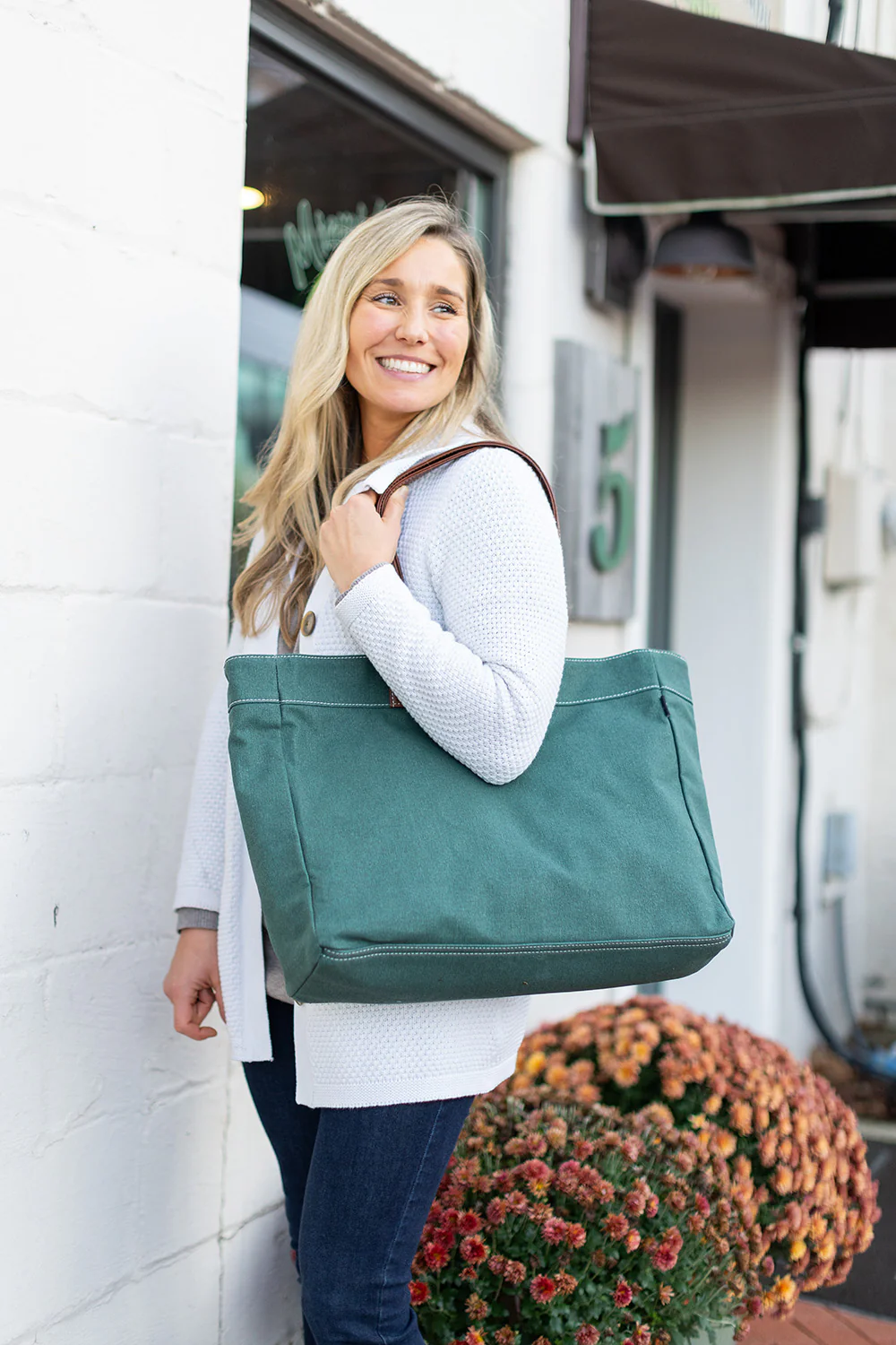 Carryall Tote - Waxed Hunter Green - Image 2