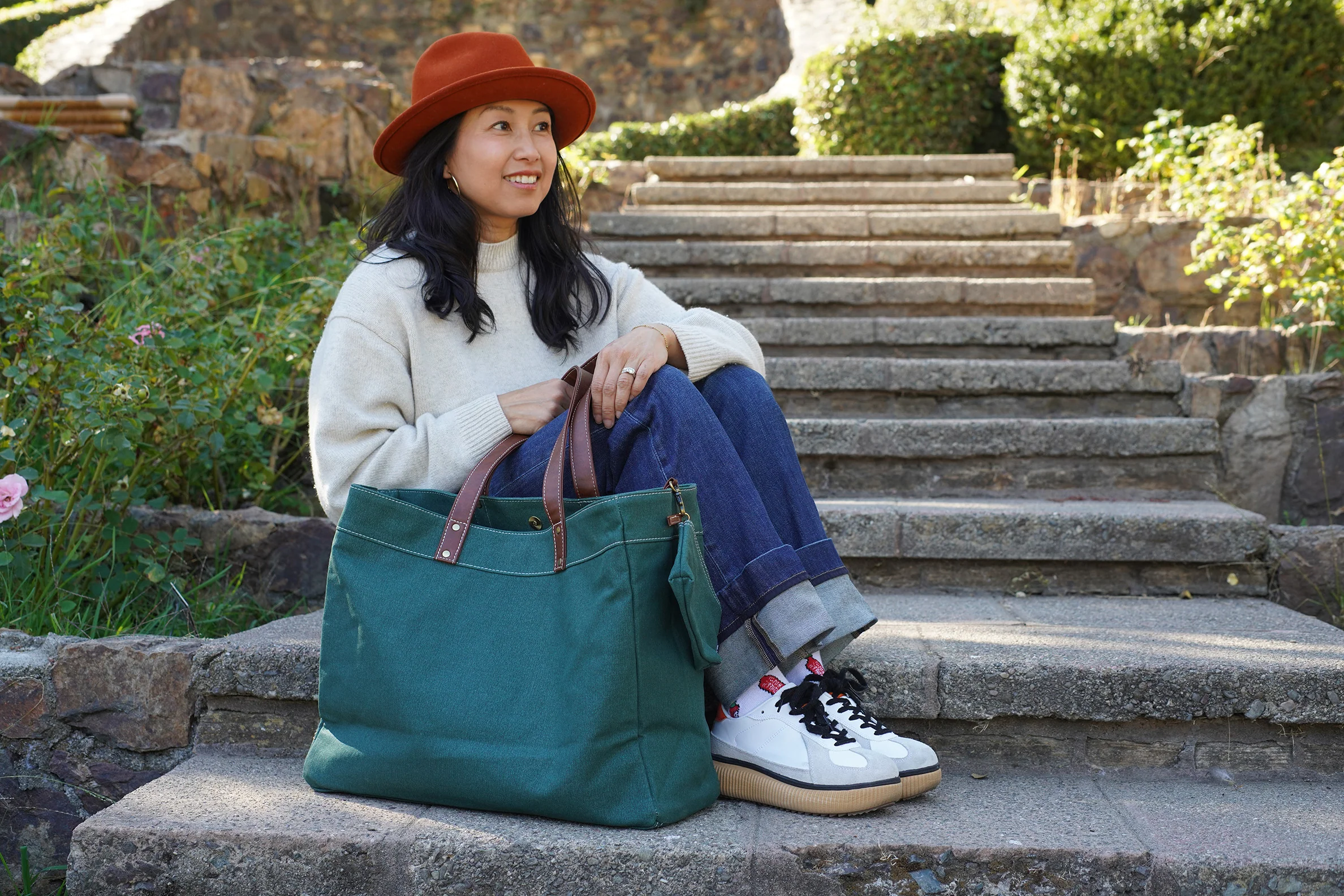 Carryall Tote - Waxed Hunter Green - Image 3