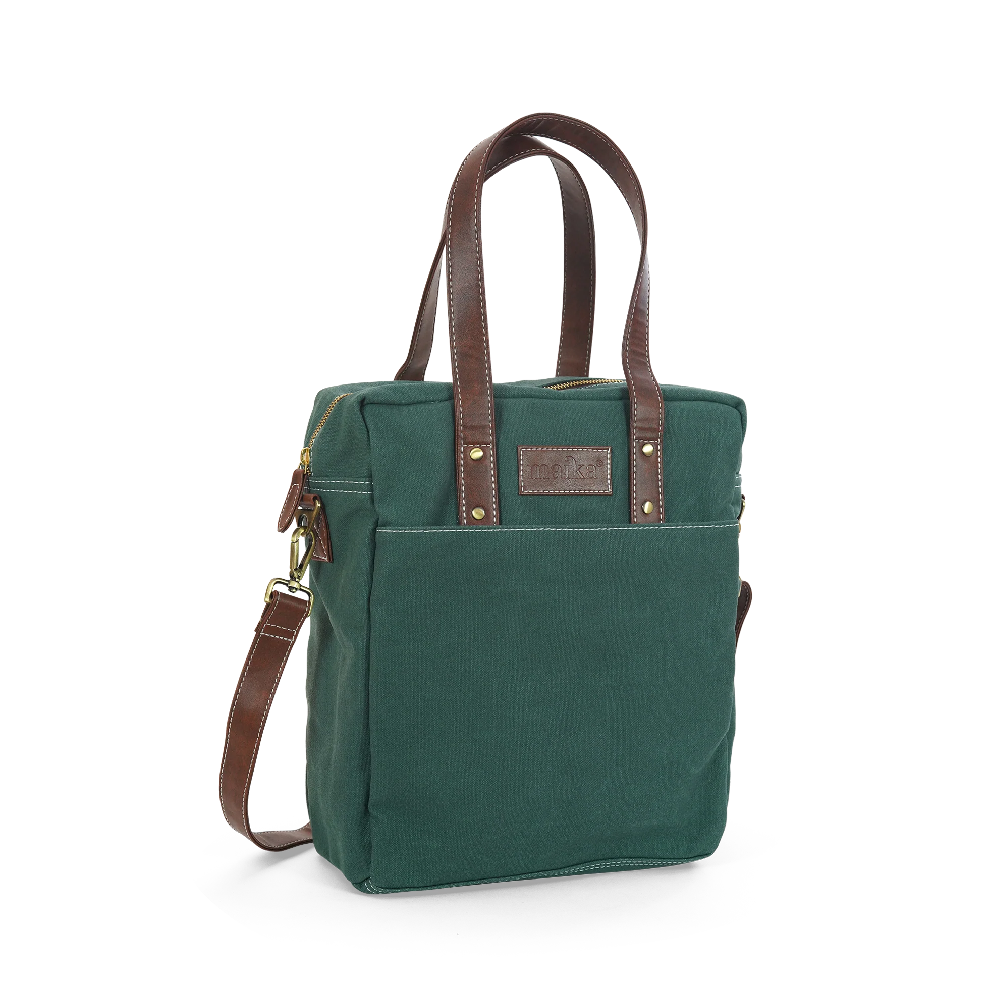 Commuter Tote - Waxed Hunter Green