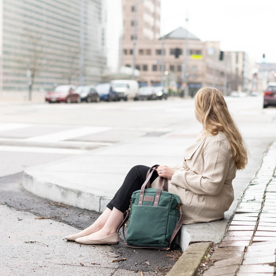 Commuter Tote - Waxed Hunter Green - Image 10